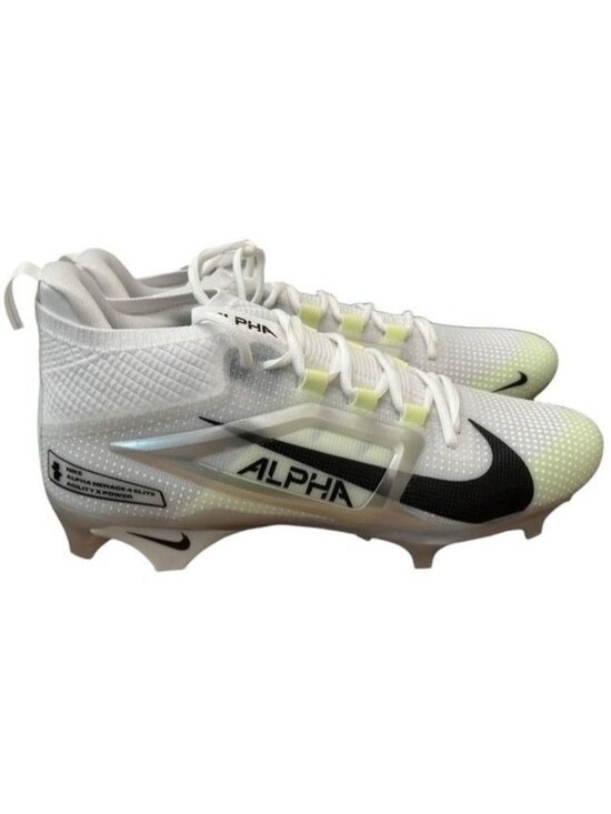 Nike Alpha Menace 4 Elite Football Cleat White/Black FD7036-100 Men\'s 11.5 NEW main image 7